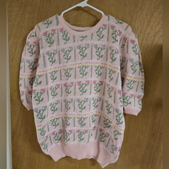 Vintage 1980s short sleeve sweater, with tags - Picture 7 of 13